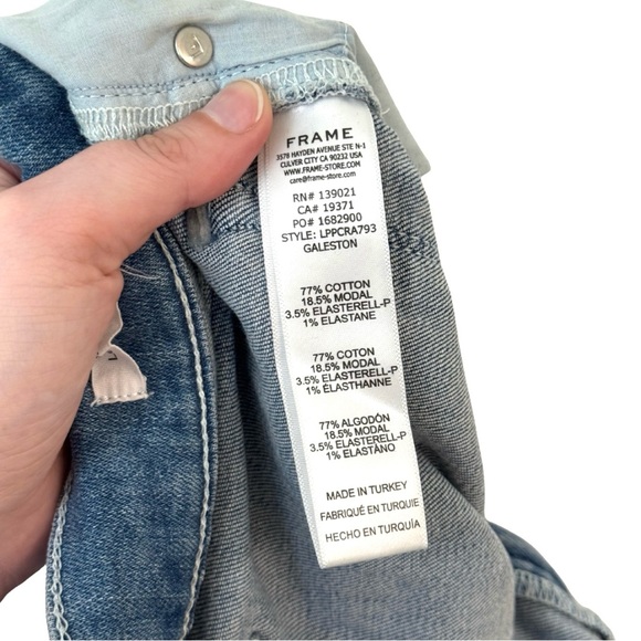 Frame Le Palazzo High-Rise Crop Wide Leg Jeans 25 Galeston - Picture 12 of 14